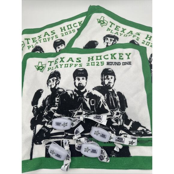 Dallas Stars 2025 NHL Stanley Cup Playoffs Towel Lights Round 1 Game 5 4/28/25 - Picture 1 of 3